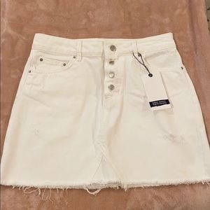 ZARA white denim skirt